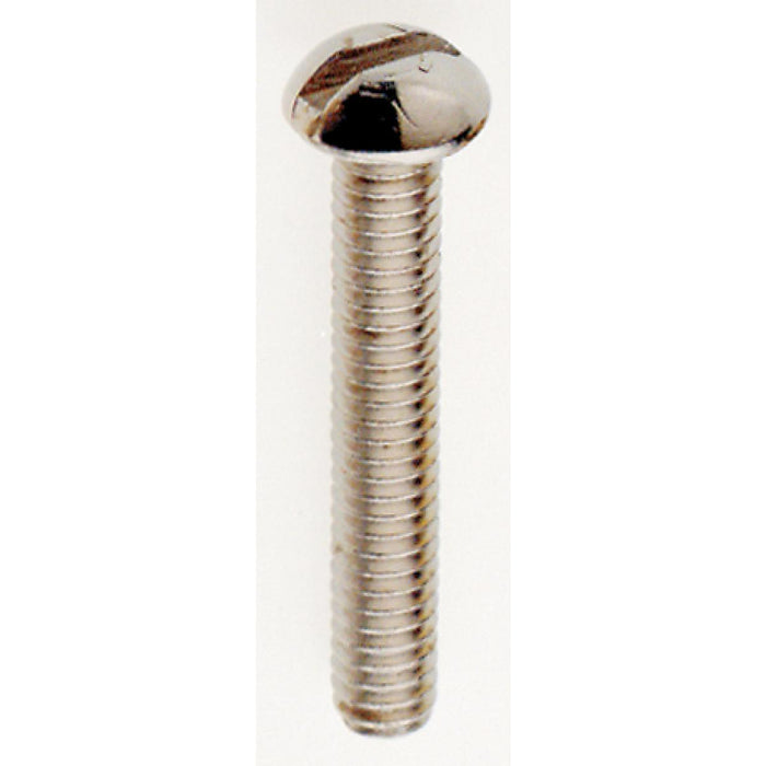Satco 90-026 Round Head Slotted Machine Screw, Nickel Plated