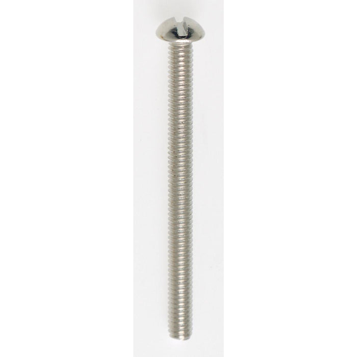 Satco 90-029 Round Head Slotted Machine Screw, Nickel Plated