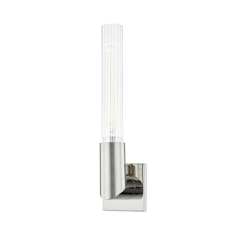 Hudson Valley 1201-PN One Light Wall Sconce, Polished Nickel