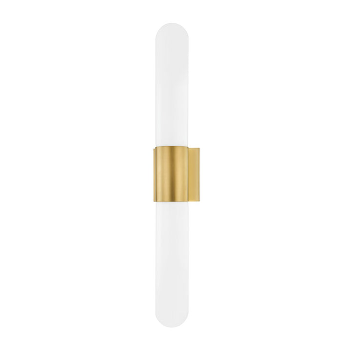 Hudson Valley 1702-AGB Two Light Wall Sconce, Aged Brass