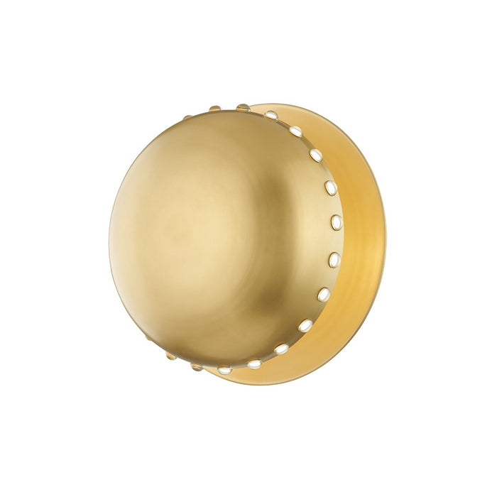 Hudson Valley 2816-AGB One Light Semi Flush Mount, Aged Brass