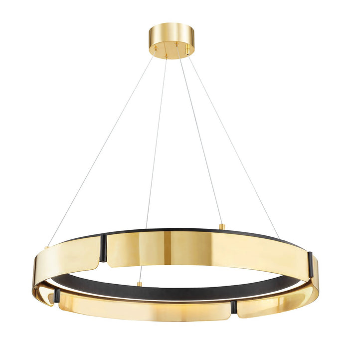 Hudson Valley 2933-AGB/BK LED Chandelier, Aged Brass/Black