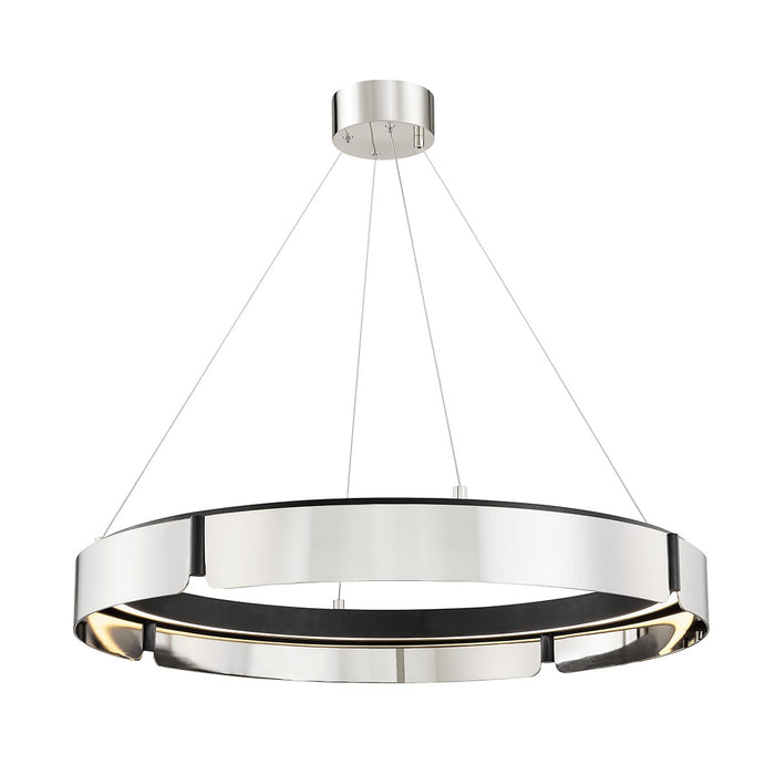 Hudson Valley 2933-BN/BK LED Chandelier, Burnished Nickel/Black Combo