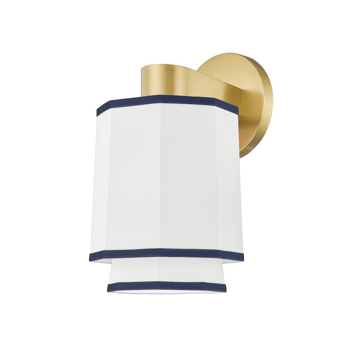 Hudson Valley 3201-AGB One Light Wall Sconce, Aged Brass