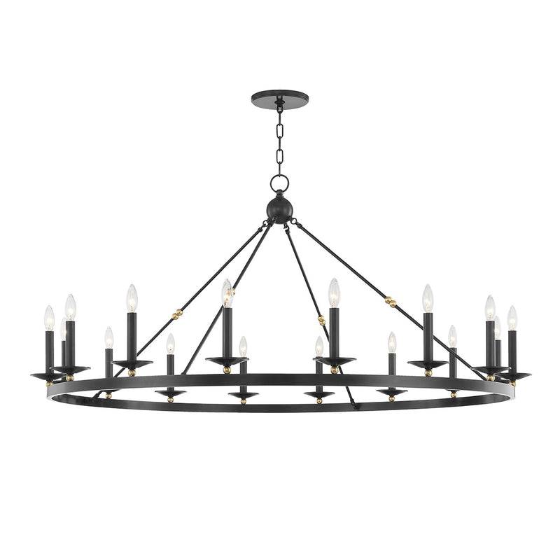 Hudson Valley 3216-AOB 16 Light Chandelier, Aged Old Bronze