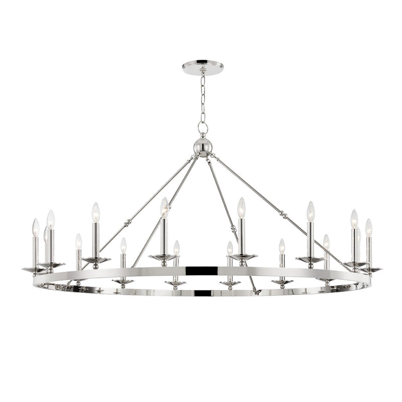 Hudson Valley 3216-PN 16 Light Chandelier, Polished Nickel