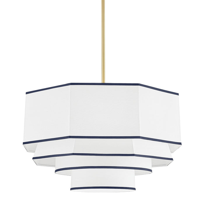 Hudson Valley 3226-AGB Four Light Chandelier, Aged Brass