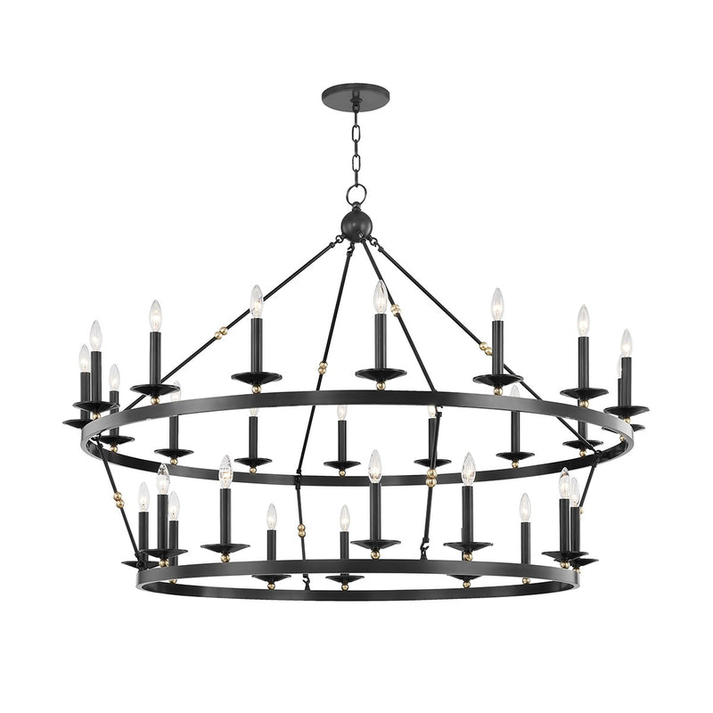 Hudson Valley 3228-AOB 28 Light Chandelier, Aged Old Bronze