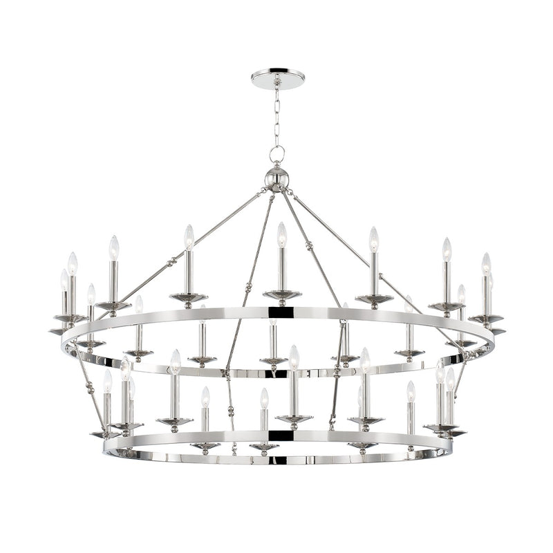 Hudson Valley 3228-PN 28 Light Chandelier, Polished Nickel