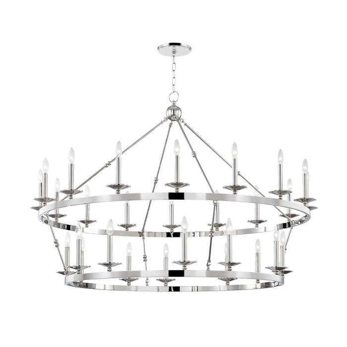 Hudson Valley 3228-PN 28 Light Chandelier, Polished Nickel