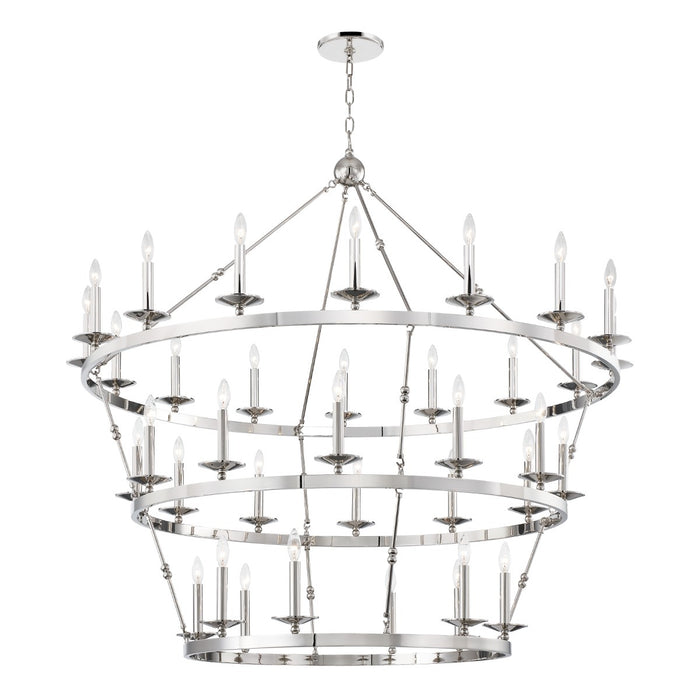 Hudson Valley 3258-PN 36 Light Chandelier, Polished Nickel