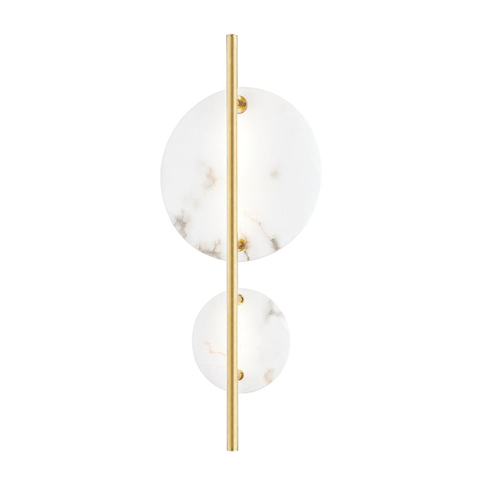 Hudson Valley 3400-AGB LED Wall Sconce, Aged Brass