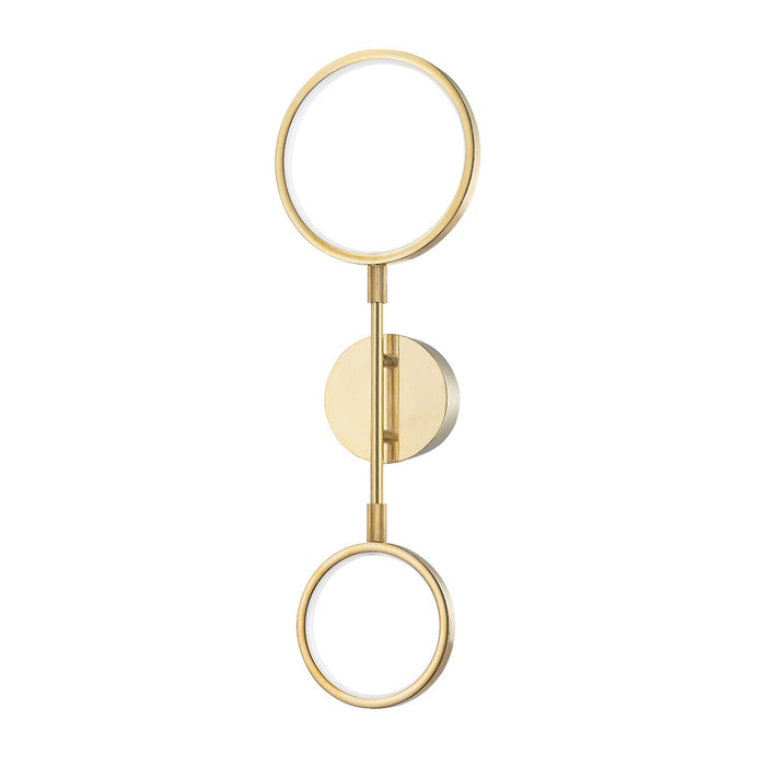Hudson Valley 4102-AGB LED Wall Sconce, Aged Brass