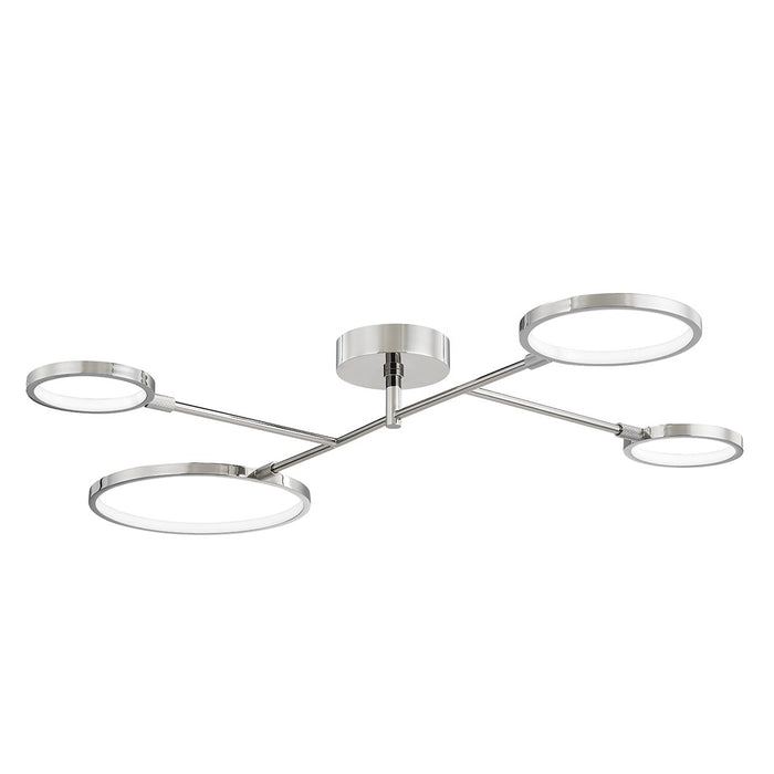 Hudson Valley 4104-PN LED Semi Flush Mount, Polished Nickel