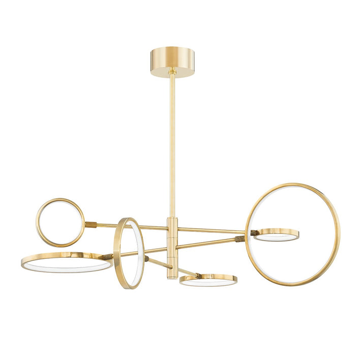 Hudson Valley 4106-AGB LED Chandelier, Aged Brass