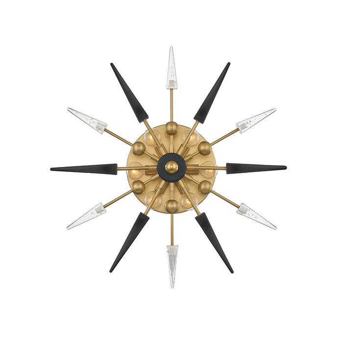 Hudson Valley 9024-AGB Six Light Wall Sconce, Aged Brass