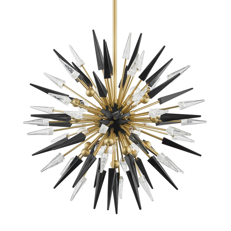 Hudson Valley 9031-AGB 12 Light Chandelier, Aged Brass