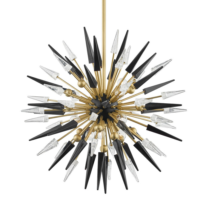 Hudson Valley 9031-AGB 12 Light Chandelier, Aged Brass