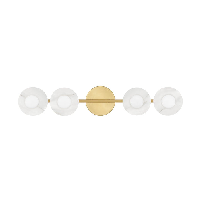 Hudson Valley 9204-AGB Four Light Bath Bracket, Aged Brass