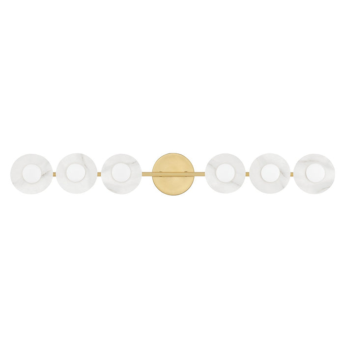 Hudson Valley 9206-AGB Six Light Bath Bracket, Aged Brass