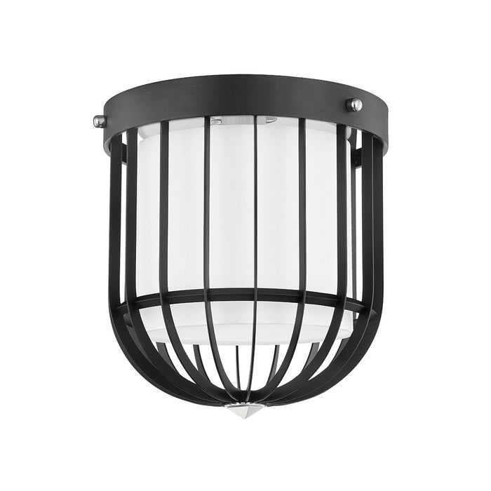 Hudson Valley BKO301-PN/BK One Light Flush Mount, Polished Nickel/Black