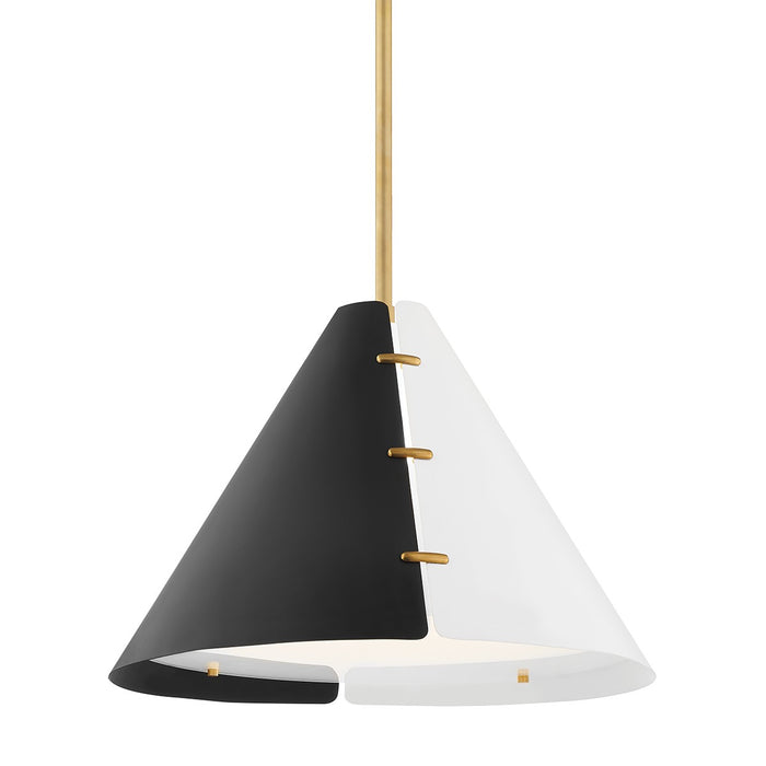 Hudson Valley KBS1352701L-AGB One Light Pendant, Aged Brass