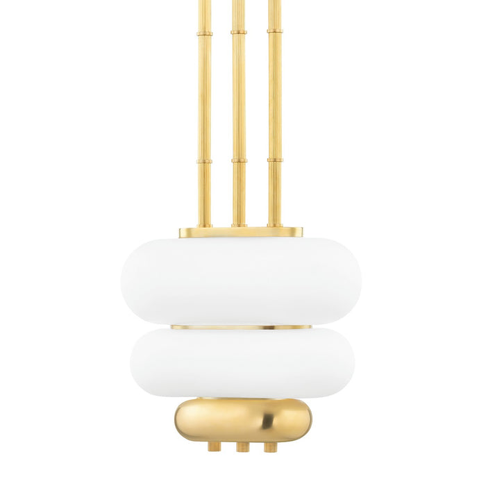 Hudson Valley KBS1354702-AGB Two Light Pendant, Aged Brass