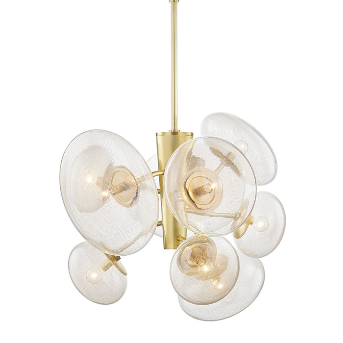 Hudson Valley KBS1471809-AGB Nine Light Chandelier, Aged Brass