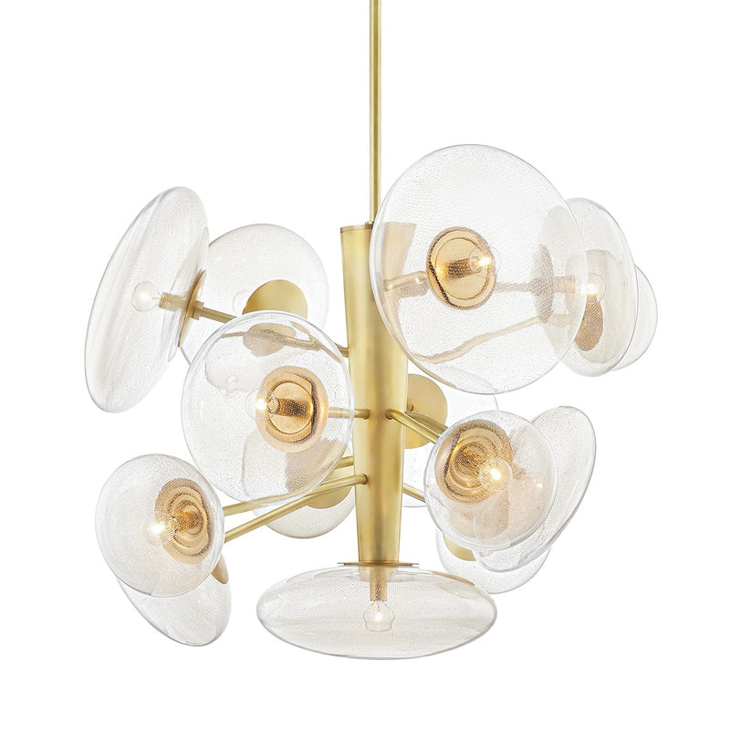 Hudson Valley KBS1471814-AGB 14 Light Chandelier, Aged Brass