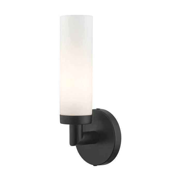 Livex Lighting 10103-04 One Light Wall Sconce, Black