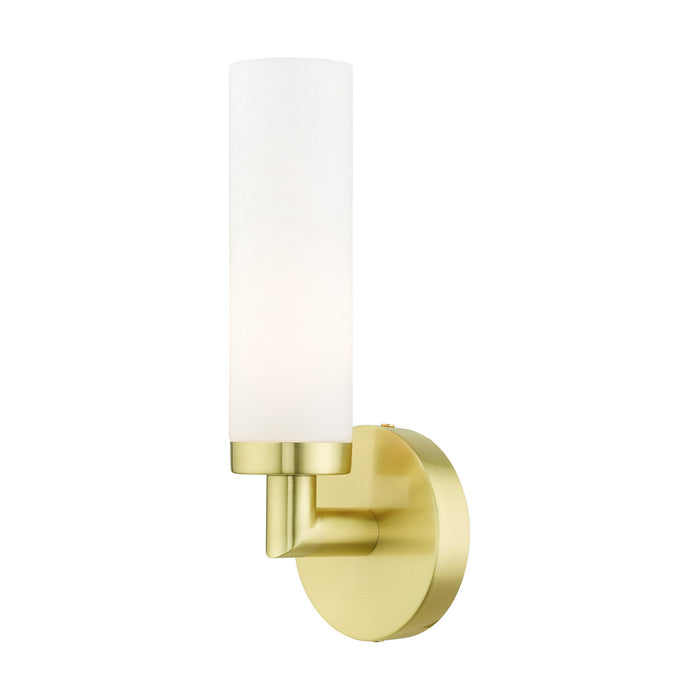 Livex Lighting 10103-12 One Light Wall Sconce, Satin Brass