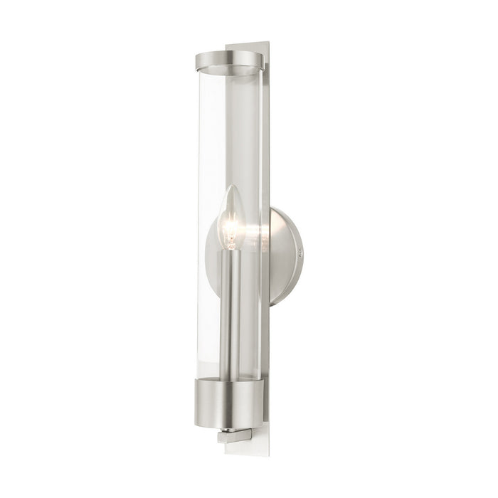 Livex Lighting 10142-91 One Light Wall Sconce, Brushed Nickel