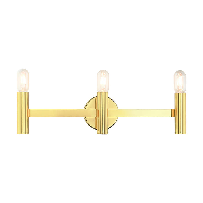 Livex Lighting 10343-02 Three Light Vanity, Polished Brass