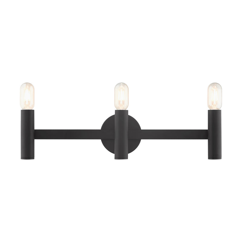 Livex Lighting 10343-04 Three Light Vanity, Black