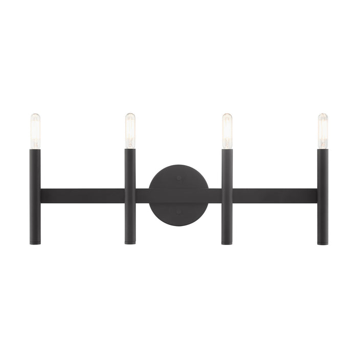 Livex Lighting 10344-04 Four Light Vanity, Black