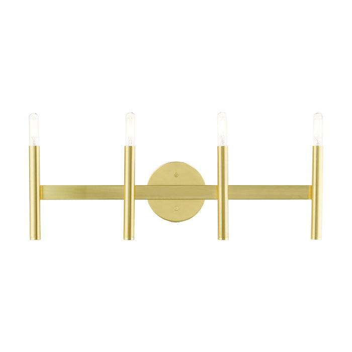 Livex Lighting 10344-12 Four Light Vanity, Satin Brass