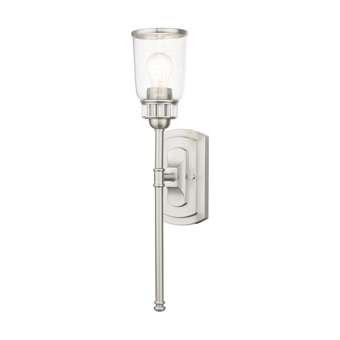 Livex Lighting 10511-91 One Light Wall Sconce, Brushed Nickel