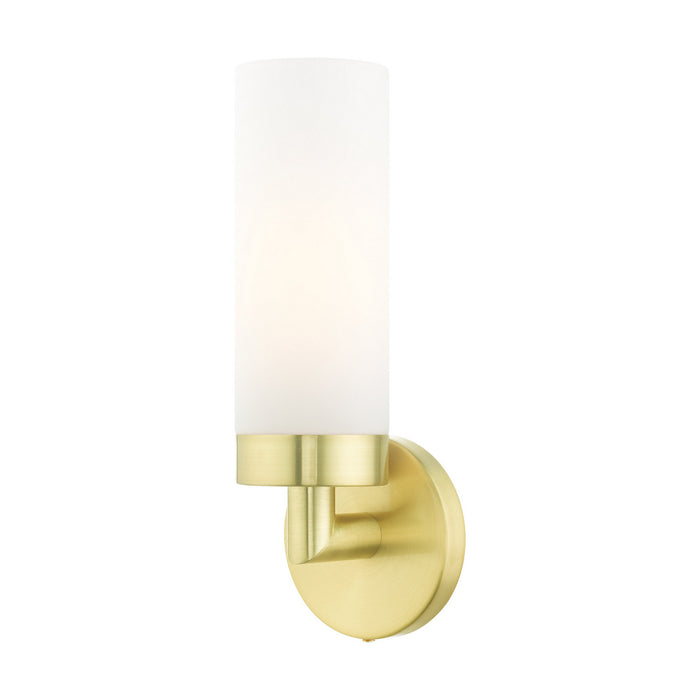 Livex Lighting 15071-12 One Light Wall Sconce, Satin Brass