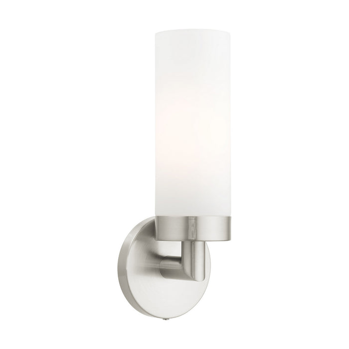 Livex Lighting 15071-91 One Light Wall Sconce, Brushed Nickel