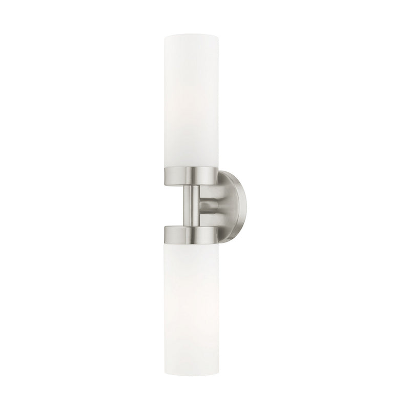 Livex Lighting 15072-91 Two Light Vanity, Brushed Nickel