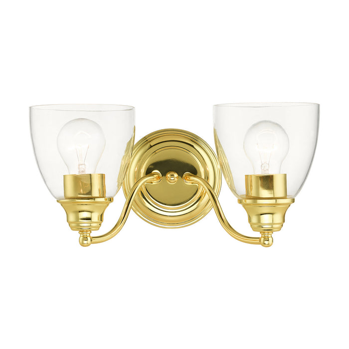 Livex Lighting 15132-02 Two Light Vanity, Polished Brass