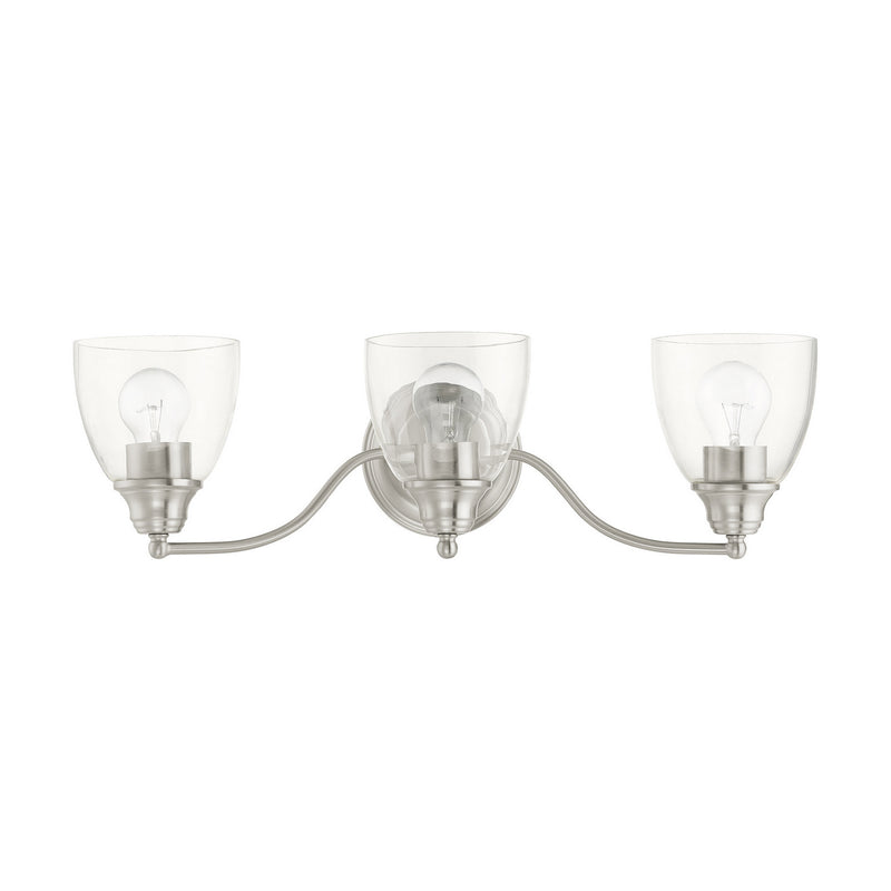 Livex Lighting 15133-91 Three Light Vanity, Brushed Nickel