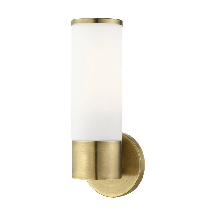 Livex Lighting 16561-01 One Light Wall Sconce, Antique Brass