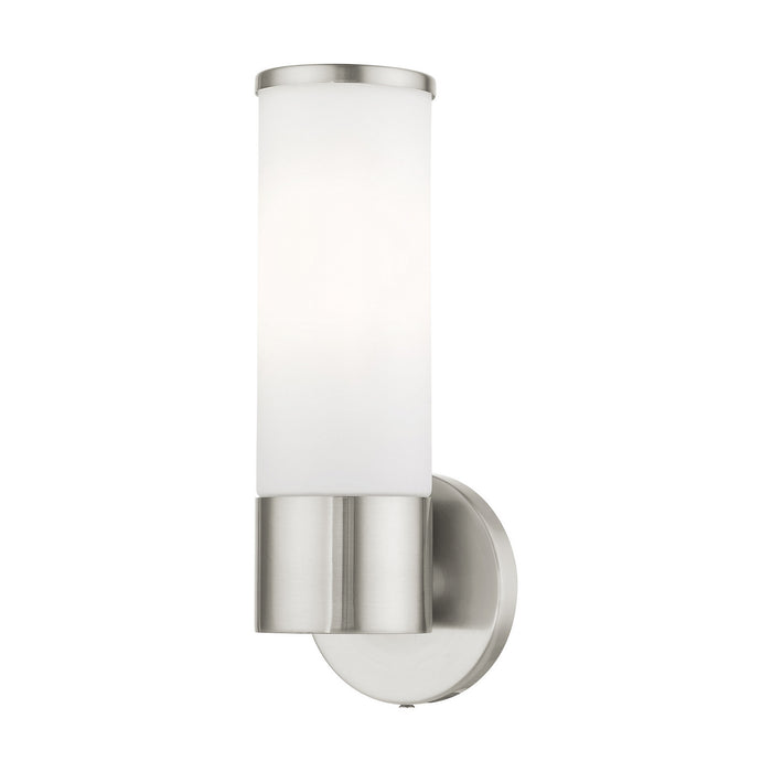 Livex Lighting 16561-91 One Light Wall Sconce, Brushed Nickel