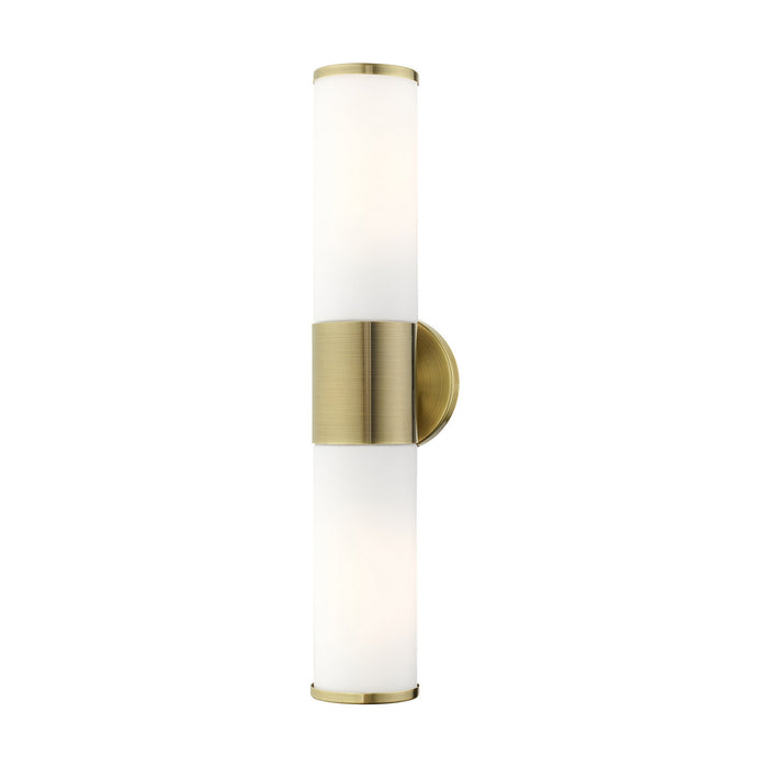 Livex Lighting 16562-01 Two Light Vanity, Antique Brass