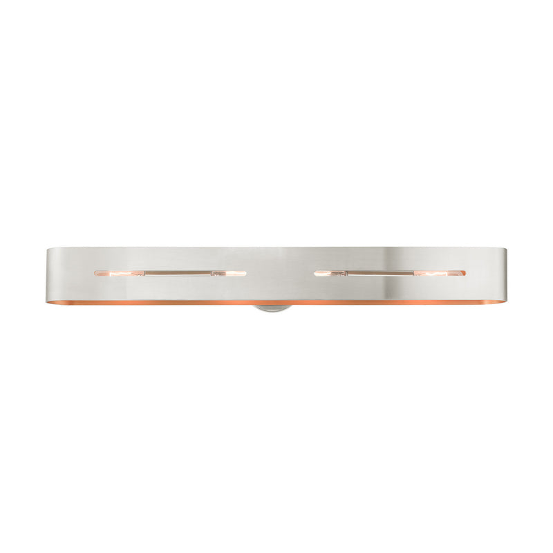 Livex Lighting 16734-91 Four Light Vanity, Brushed Nickel