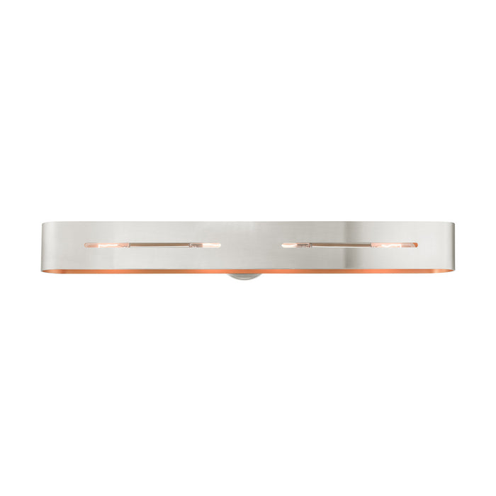 Livex Lighting 16734-91 Four Light Vanity, Brushed Nickel