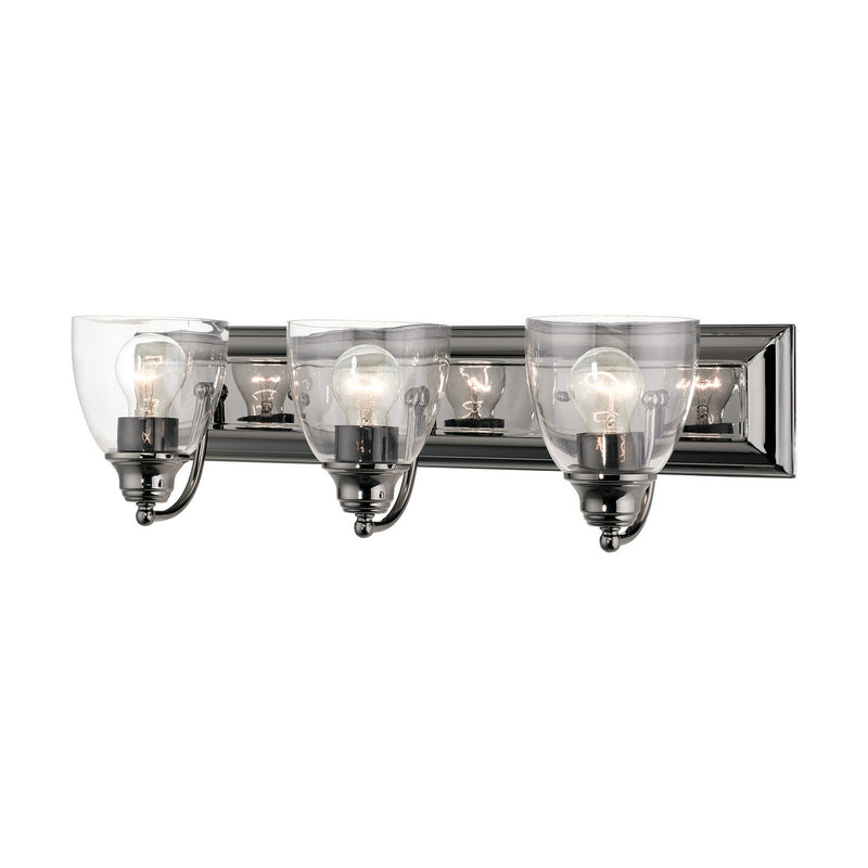Livex Lighting 17073-46 Three Light Vanity, Black Chrome