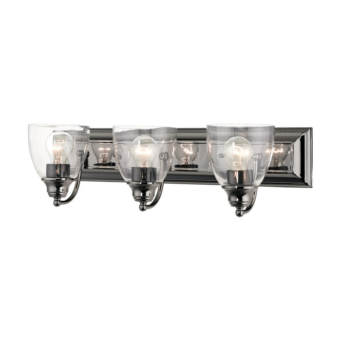 Livex Lighting 17073-46 Three Light Vanity, Black Chrome