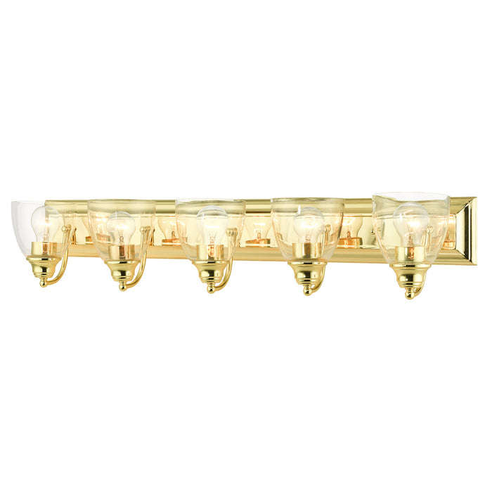 Livex Lighting 17075-02 Five Light Vanity, Polished Brass